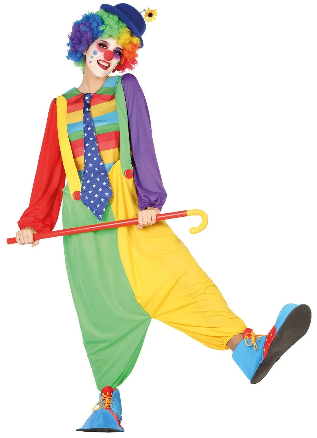 Disfraz de Payaso Multicolor para Adulto Payaso Atosa